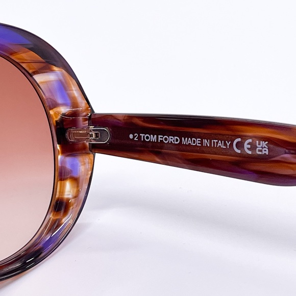 NEW TOM FORD ANNABELLE TF1010 55Z WOMEN OVERSIZED ROUND SUNGLASSES TOM FORD - Picture 12 of 13